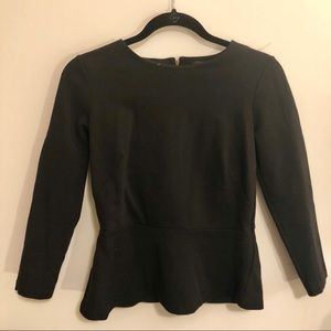 Jcrew peplum black top